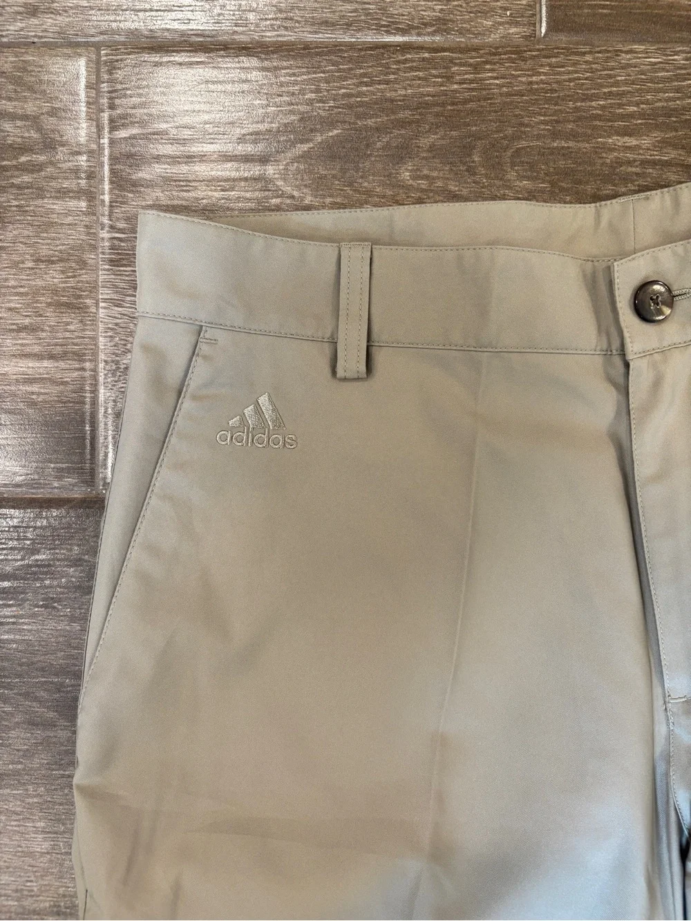 adidas Men's 32x30 Khaki Straight-Leg Performance Chinos Climalite Golf Casual